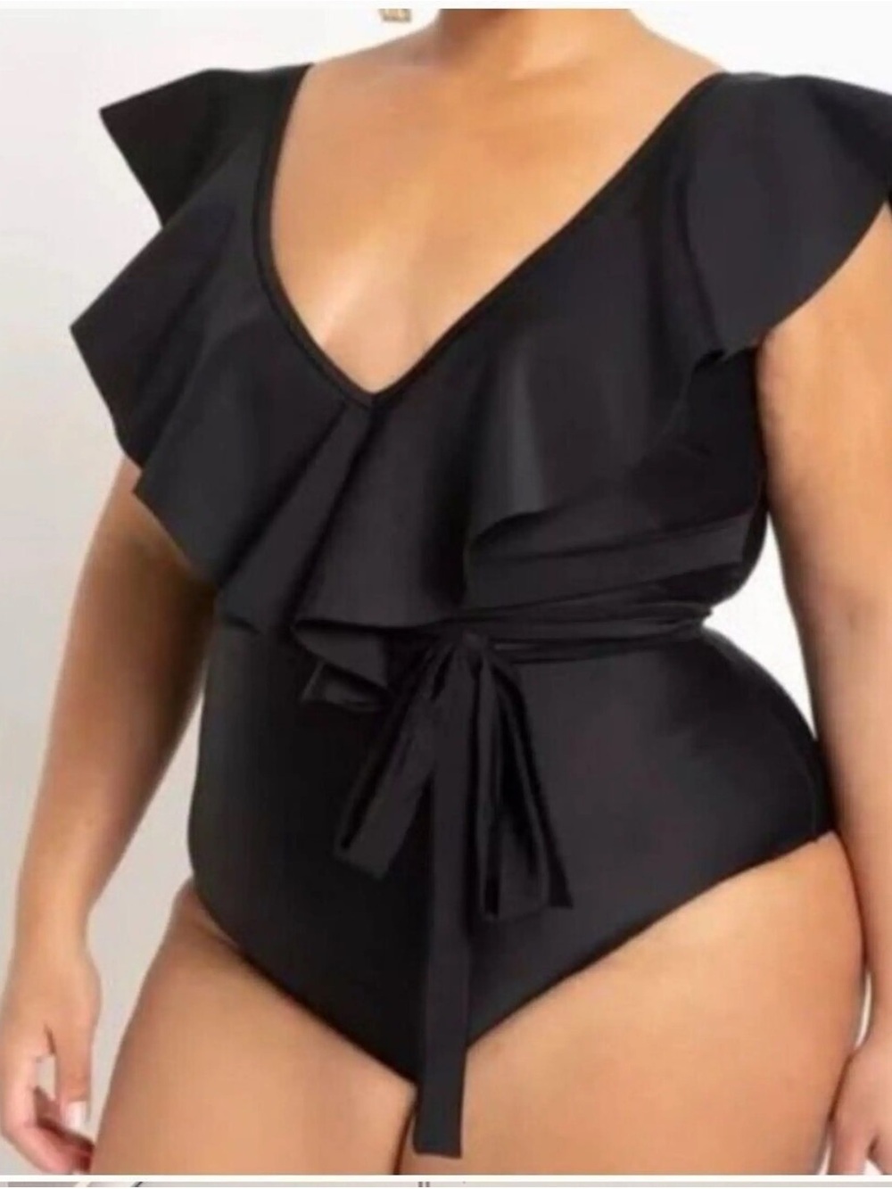 Eloquii NWT Ruffle Wrap One Piece Swimsuit